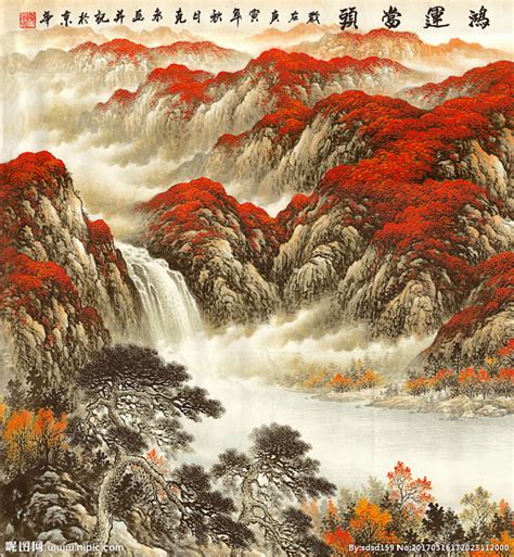 山水画 风水|鸿运当头/旭日东升/紫气东来：中国山水画暗藏的家居风水/人生运势